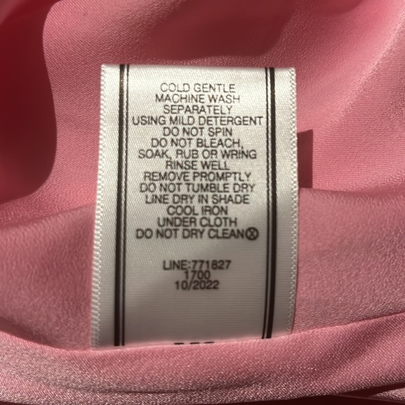 PORTMANS Spliced Pink Red Satin Halter Neck Top Blouse NWT - Picture 11 of 11